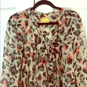 Anthropologie sheer blouse